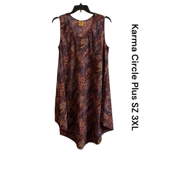 Karma Circle Plus 3 XL Women's Swing Dress Animal Print *1047​​ - Picture 8 of 12
